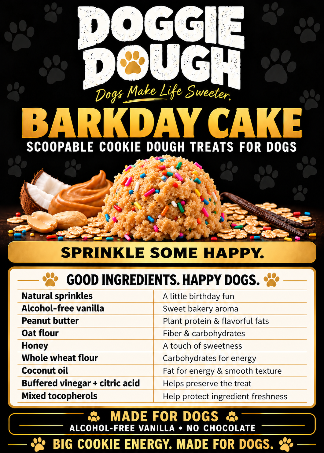 BarkDay Cake Doggie Dough flavor poster